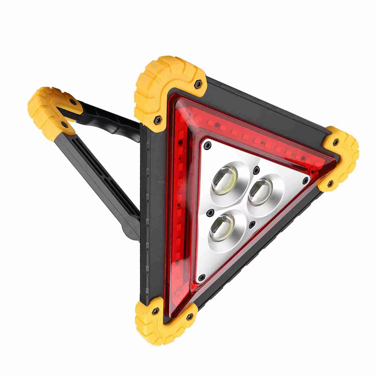 30W Emergency Safety Triangle with Red LED Warning Light - Essential Car Breakdown Stop Sign
