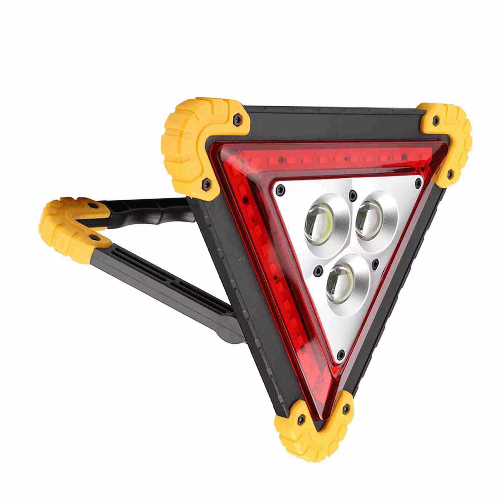 30W Emergency Safety Triangle with Red LED Warning Light - Essential Car Breakdown Stop Sign