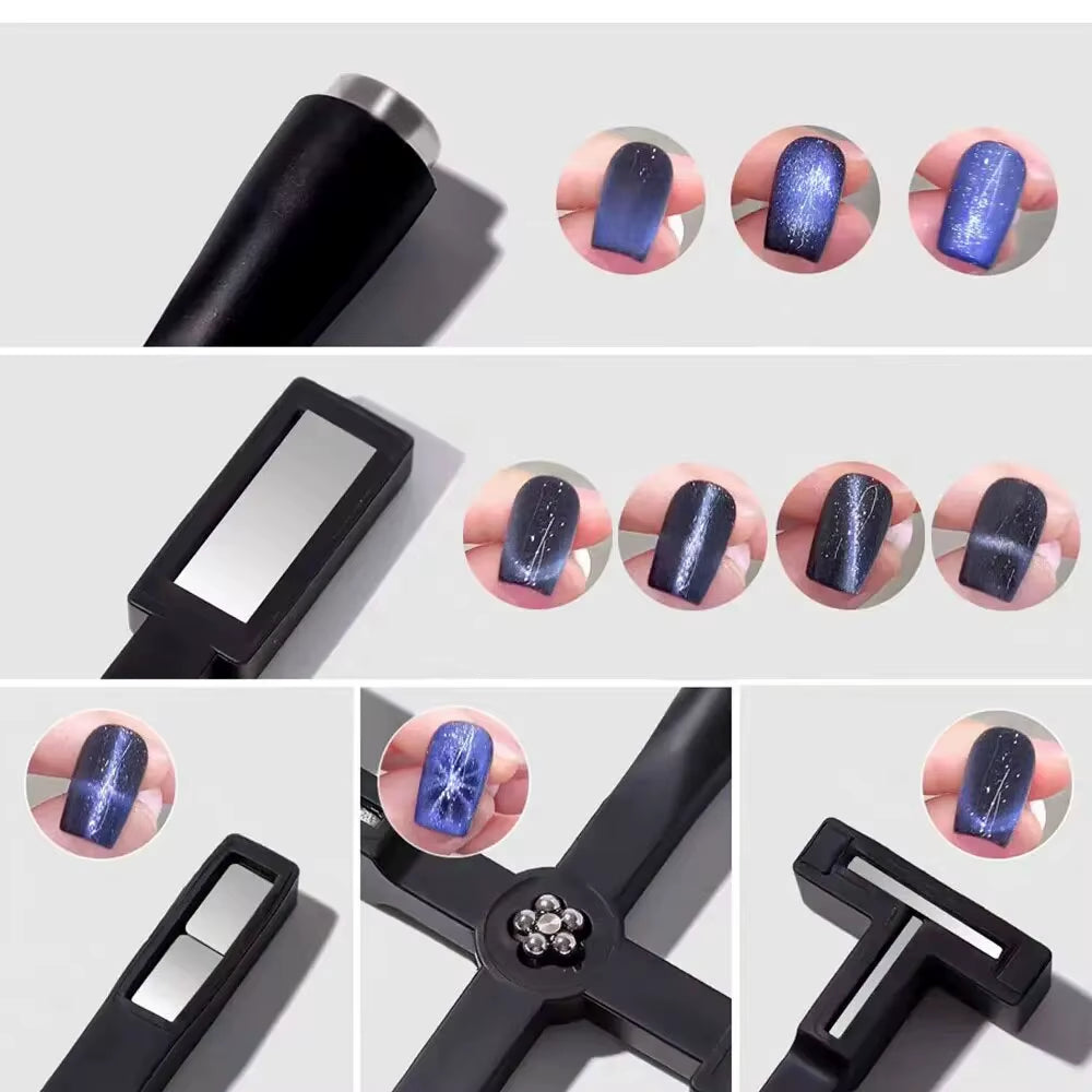 5-in-1 Magnetic Nail Art Tool – Create Stunning Cat Eye & Line Effects with Ease!
