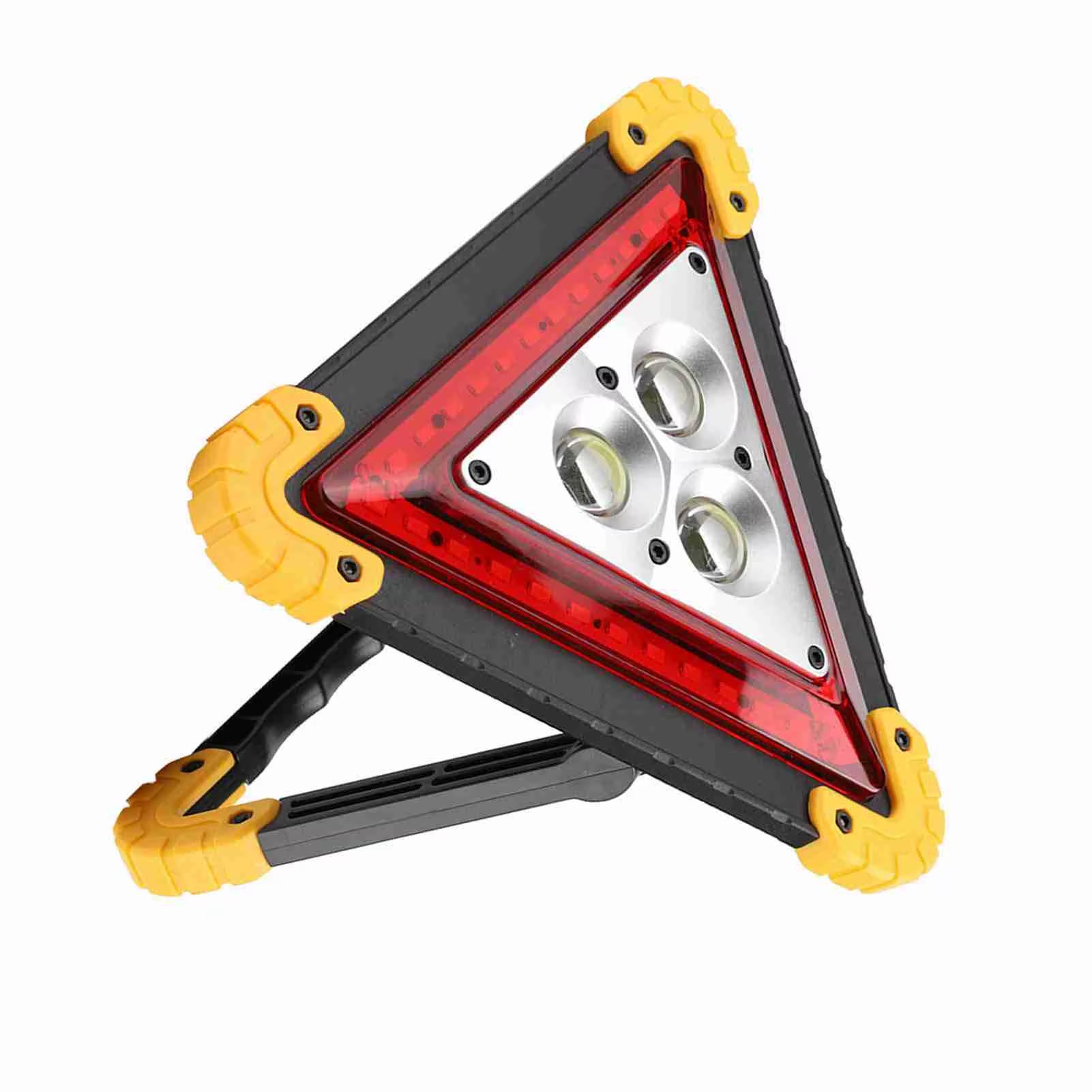 30W Emergency Safety Triangle with Red LED Warning Light - Essential Car Breakdown Stop Sign
