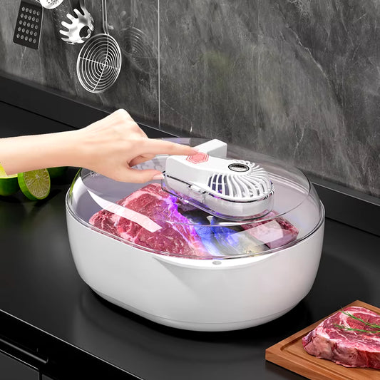 Rapid Thaw Ultrasonic Meat Thawer - 6-in-1 Defrosting Solution with USB Charging for Fast & Safe Food Prep