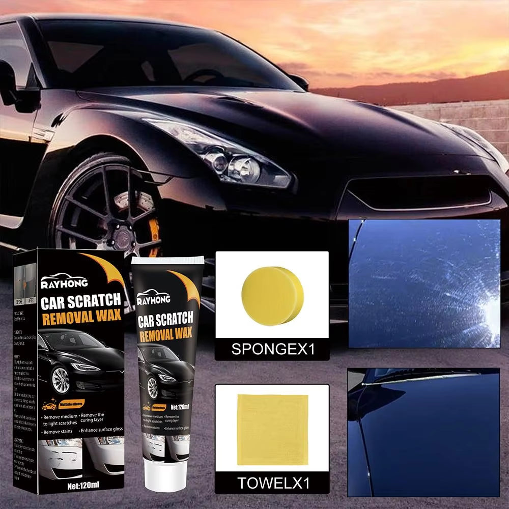 Car Scratch Repair Cream – All-in-One Compound Wax for Paint Restoration & Polishing