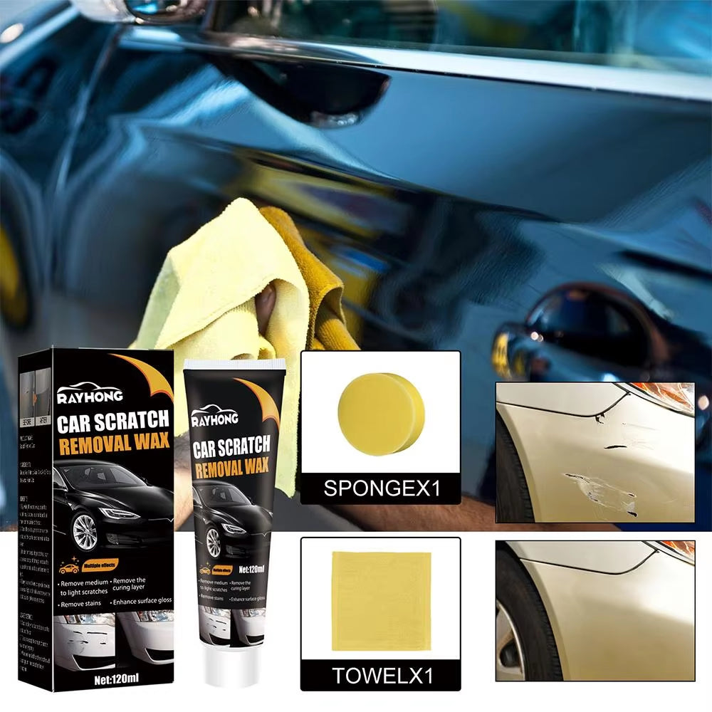 Car Scratch Repair Cream – All-in-One Compound Wax for Paint Restoration & Polishing