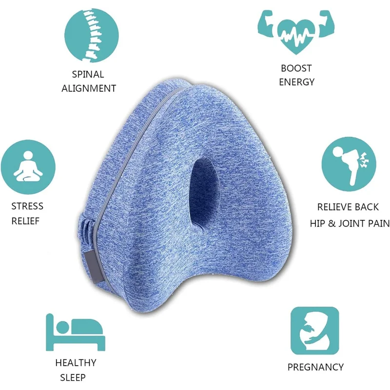 Ultimate Comfort Smooth-Spine Alignment Pillow for Hip Pain Relief & Sciatica - Perfect Leg & Knee Support for Side Sleepers