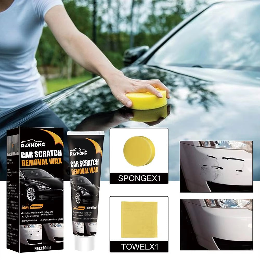 Car Scratch Repair Cream – All-in-One Compound Wax for Paint Restoration & Polishing