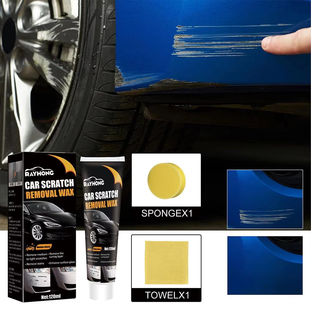 Car Scratch Repair Cream – All-in-One Compound Wax for Paint Restoration & Polishing